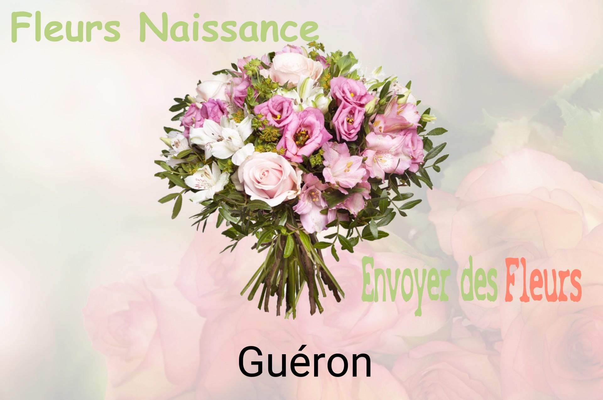 Bouquet de fleurs de naissance livré à Guéron